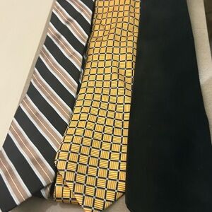 3 ties Elegant Tie Trio - Striped, Geometric, Solid. Great price light wear